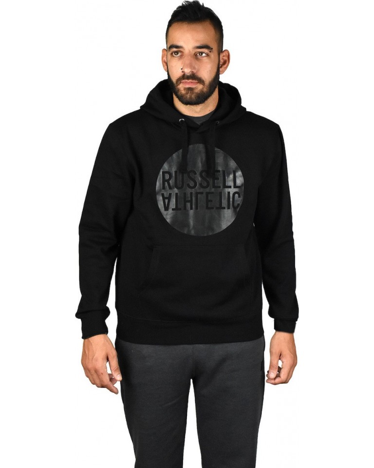 RUSSELL ATHLETIC Men's Pullover Hoody - Graphic Print A8-089-2-099 - ΜΑΥΡΟ