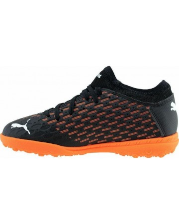 Puma Εφηβικό Παπούτσι Ποδοσφαίρου Ss20 Future 6.4 Tt Jr Footwear 106209-01 Black-Orange