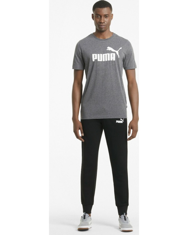 Puma Essentials Logo Pants Ανδρική Φόρμα 586716-01 PUMA BLACK