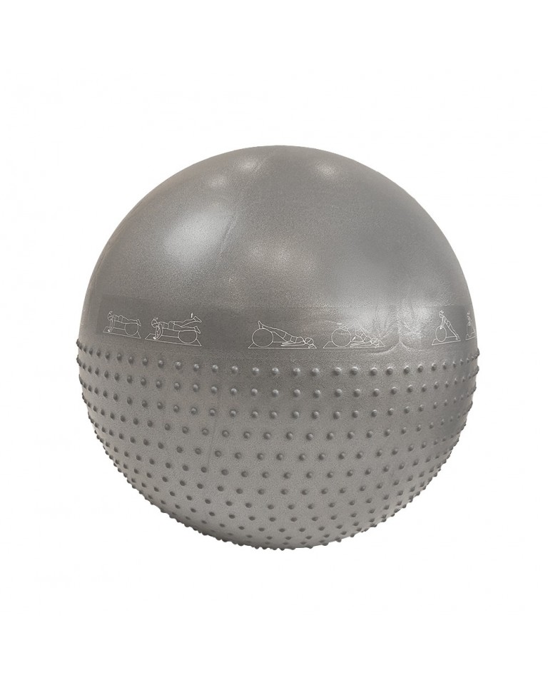 Μπάλα γυμναστικής 65cm (Gym Ball) (γκρι) LIGASPORT*