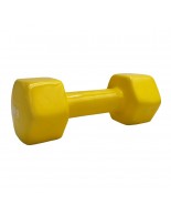 Αλτήρας Βινυλίου Vinyl Dumbbell 4kg (χρώμα Κίτρινο) Ligasport