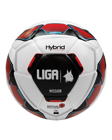 Μπάλα Ποδοσφαίρου Ligasport Soccer Ball Mission (Red/Grey/Cyan) (Size 5)