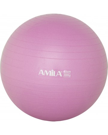 Μπάλα Γυμναστικής AMILA GYMBALL 45cm Ρόζ Bulk 48086