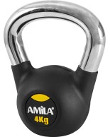 Kettlebell με Επένδυση Λάστιχου & Λαβή Χρωμίου 4 kg 44495