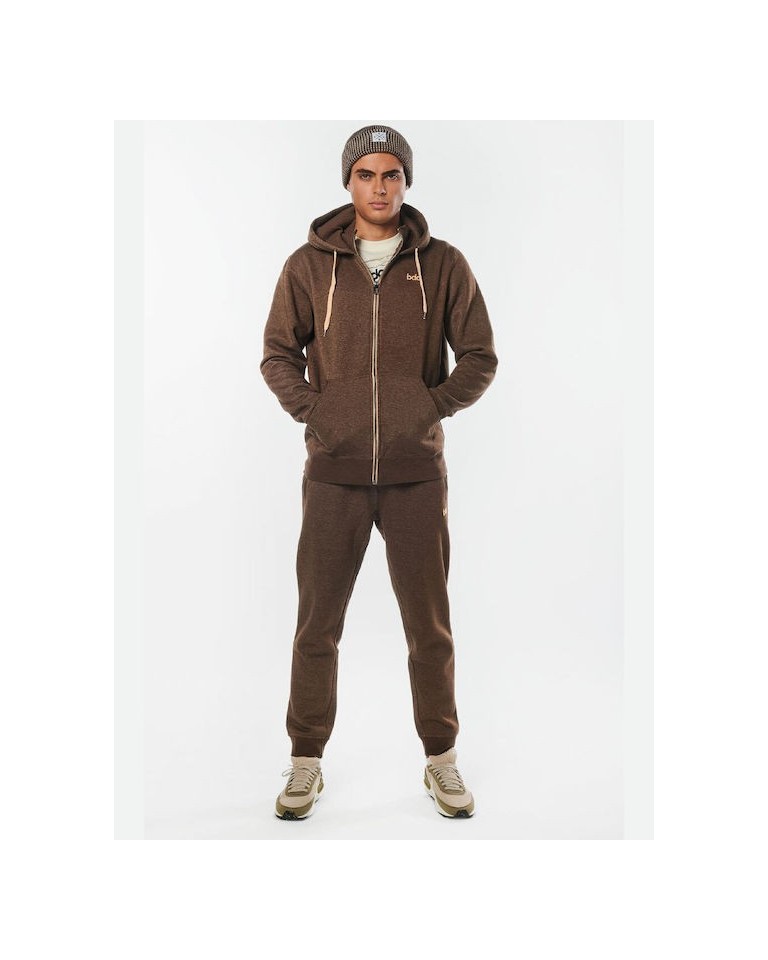 Ανδρικό Παντελόνι Φόρμας Body Action Men Sport Fleece Joggers 023234-6B Dark Brown