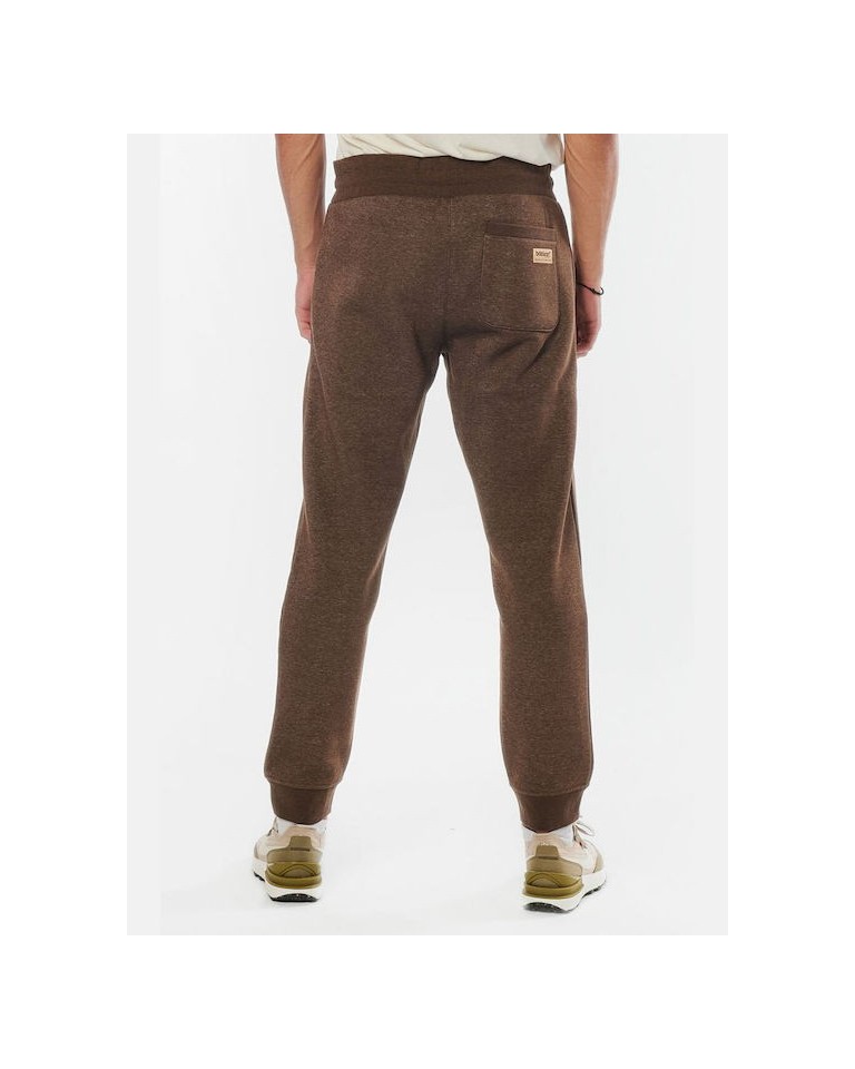 Ανδρικό Παντελόνι Φόρμας Body Action Men Sport Fleece Joggers 023234-6B Dark Brown