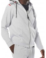 Ανδρική Ζακέτα με Κουκούλα Body Action Men Full Zip Function Hoodie 073220-03A  L.Grey