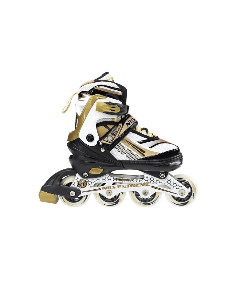 Αυξομειούμενα Πατίνια Roller NA 9080 Μαύρο/Πράσινο IN-LINE SKATES NILS EXTREME