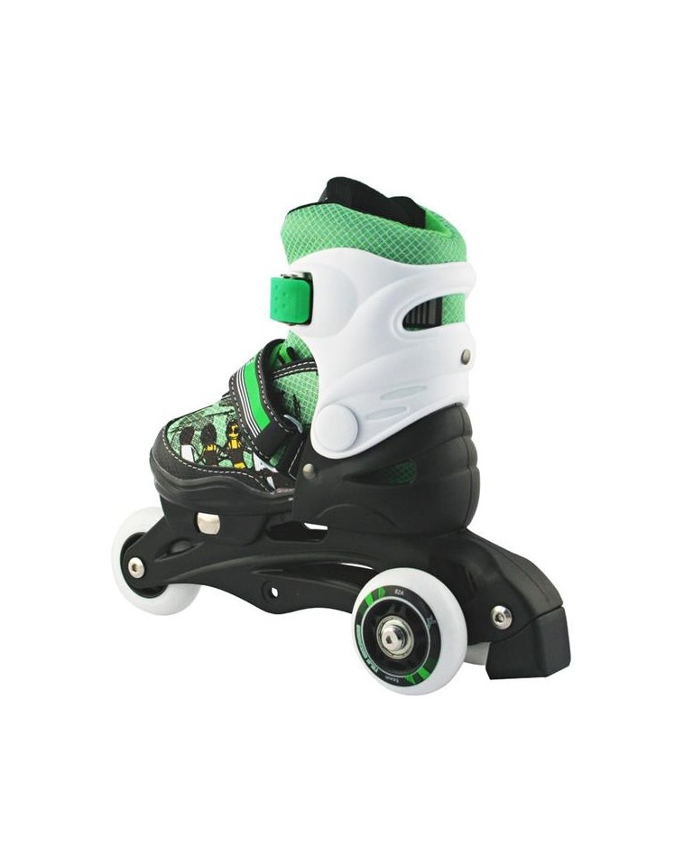 Αυξομειούμενα Roller NJ9128 2 ΣΕ 1 Πράσινο IN-LINE SKATES/HOCKEY ICE SKATES