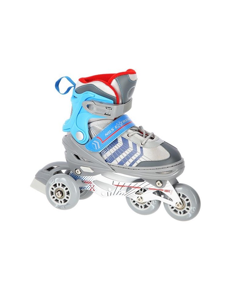 Αυξομειούμενα Roller NH18192 A 4σε1 Γκρι/Μπλε IN-LINE SKATES/HOCKEY ICE SKATES