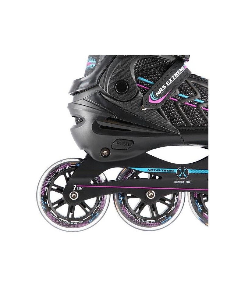 Αυξομειούμενα Πατίνια Roller NA 1128 Μαύρο/Μωβ IN-LINE SKATES NILS EXTREME