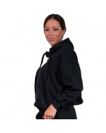 Γυναικεία Ζακέτα με Κουκούλα Body Action Women Oversized Full Zip Hoodie 071226 01 Black