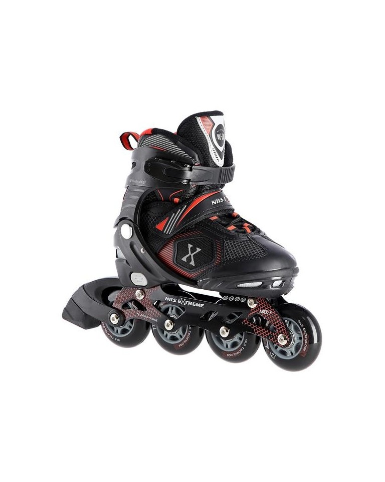 Αυξομειούμενα Πατίνια Roller Nils Extreme In-Line Skates Μαύρο/Κόκκινο NA 9080