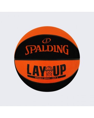Παιδική μπάλα μπάσκετ προπαίδων Spalding Lay Up Or/Black Sz3 84 366Z1