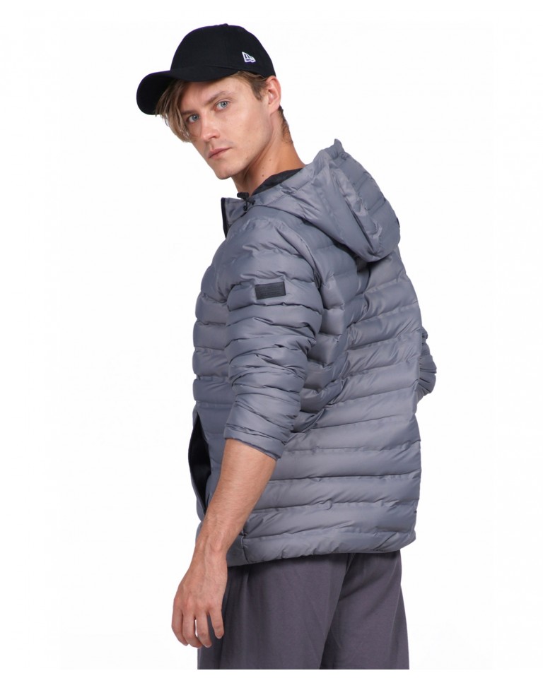 BODY ACTION MEN QUILT PADDED JACKET WITH HOOD 073926-03