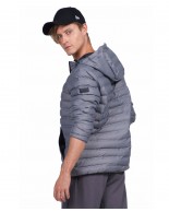 BODY ACTION MEN QUILT PADDED JACKET WITH HOOD 073926-03