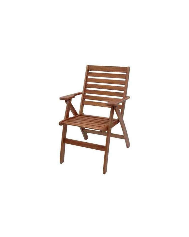 Καρέκλα Πτυσσόμενη με Μπράτσα 3 Θέσεων Acacia (W60xD64xH46/91cm)