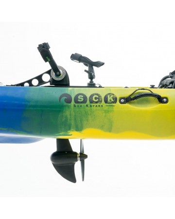 Cyclo 1 Μονοθέσιο Ποδηλατικό Kayak Για Ψάρεμα Sck Μπλέ-Πράσινο-Κίτρινο