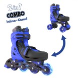 Αυξομειούμενα Inline/Roller Skates Yvolution Neon Combo 2 σε 1, Mπλε