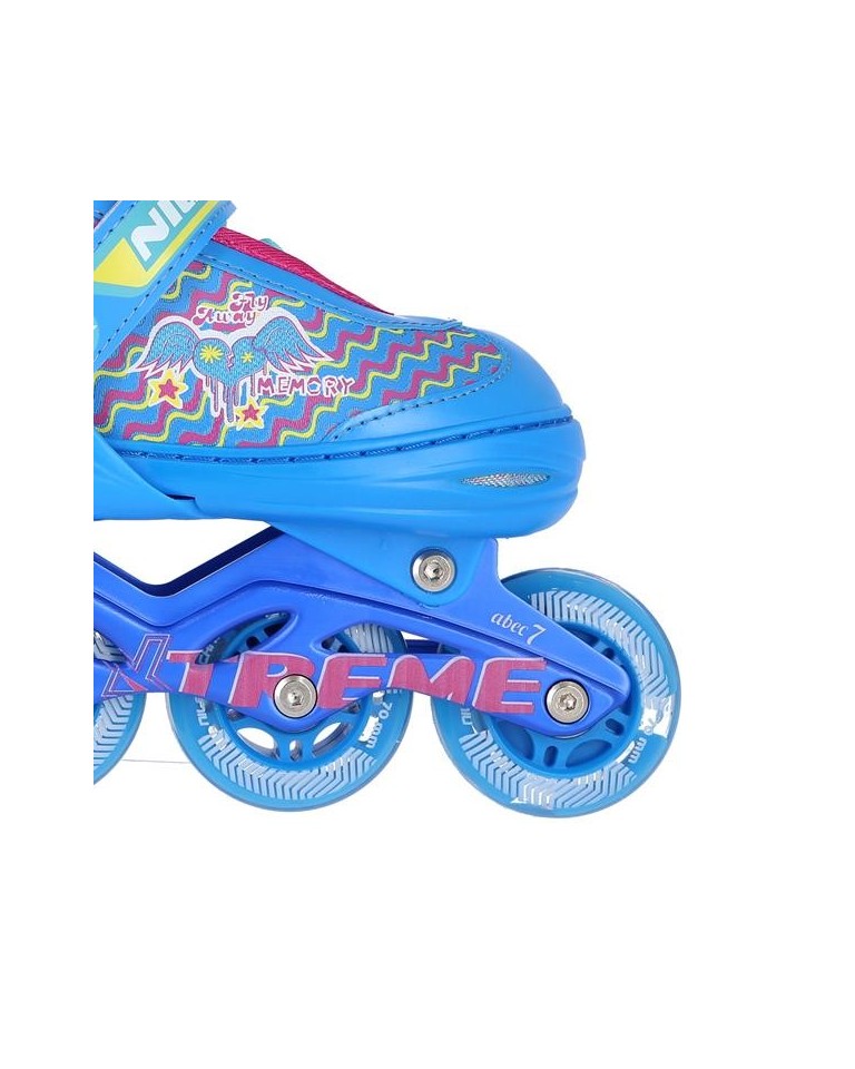 Αυξομειούμενα Πατίνια Roller NF 4413 ΣΕΤ 3 ΣΕ 1 INLINE SKATES NILS EXTREME ΜΠΛΕ - LARGE(38-41