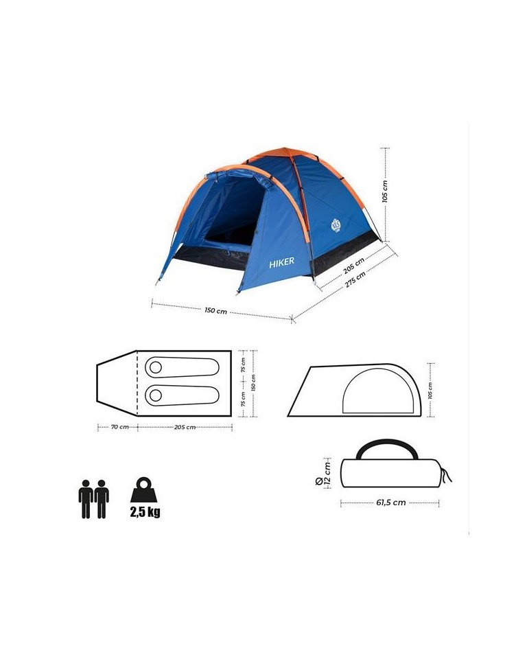 Σκηνή Καμπινγκ NC6010 Hiker 2 Ατόμων Nils Camp 15-04-030