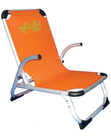 myResort  Καρέκλα Παραλίας Ραβδωτό Αλουμίνιο Πορτοκαλί με Μπράτσα Ενισχυμένη King Size (Ψηλή Πλάτη) Text 2x1 141-9731-2