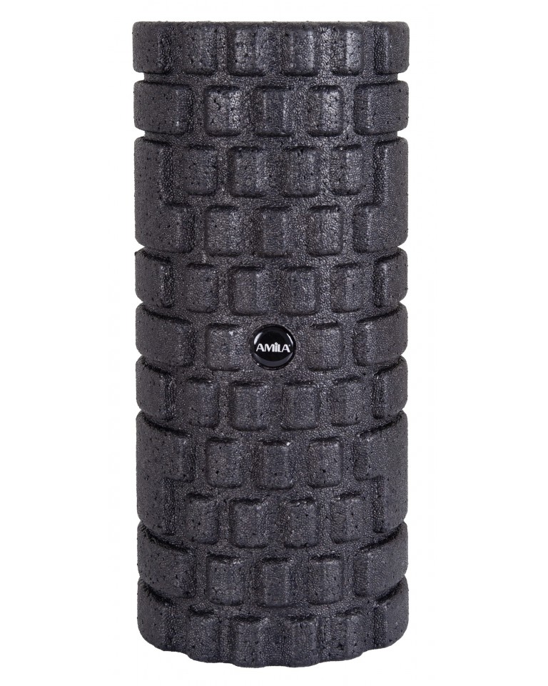 Foam Roller Spike Φ14x32cm Μαύρο Amila  96818