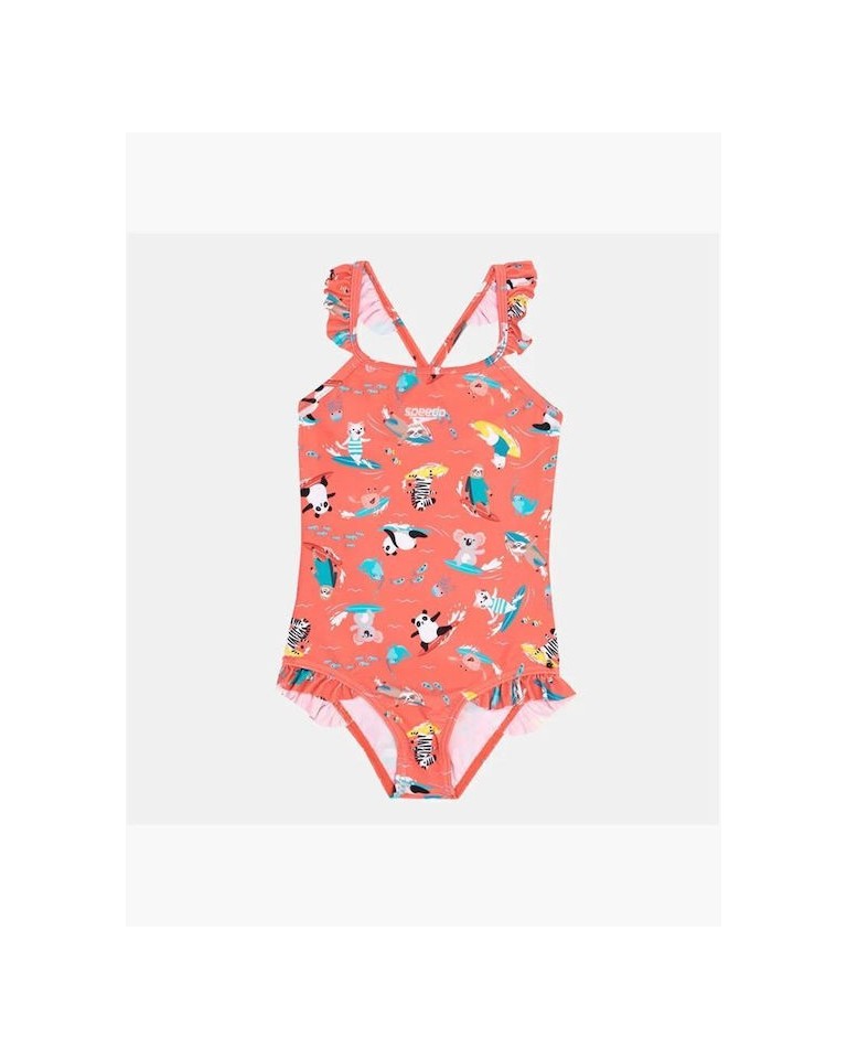 Παιδικό Μαγιό Speedo Girls Digital Frill Thinstrap Swimsuit 12881-15155B