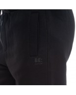 Ανδρικό Παντελόνι Φόρμας Be Nation Logo Elastic Hem Pant Black 01 02302301A