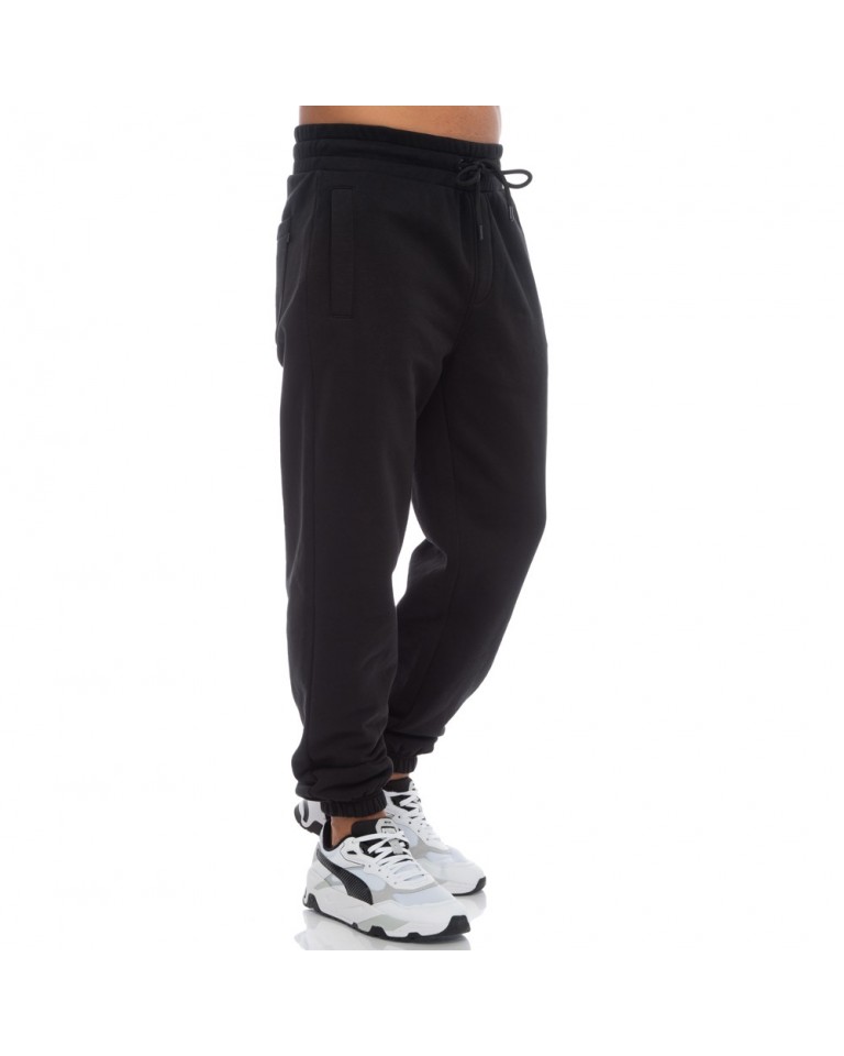 Ανδρικό Παντελόνι Φόρμας Be Nation Logo Elastic Hem Pant Black 01 02302301A