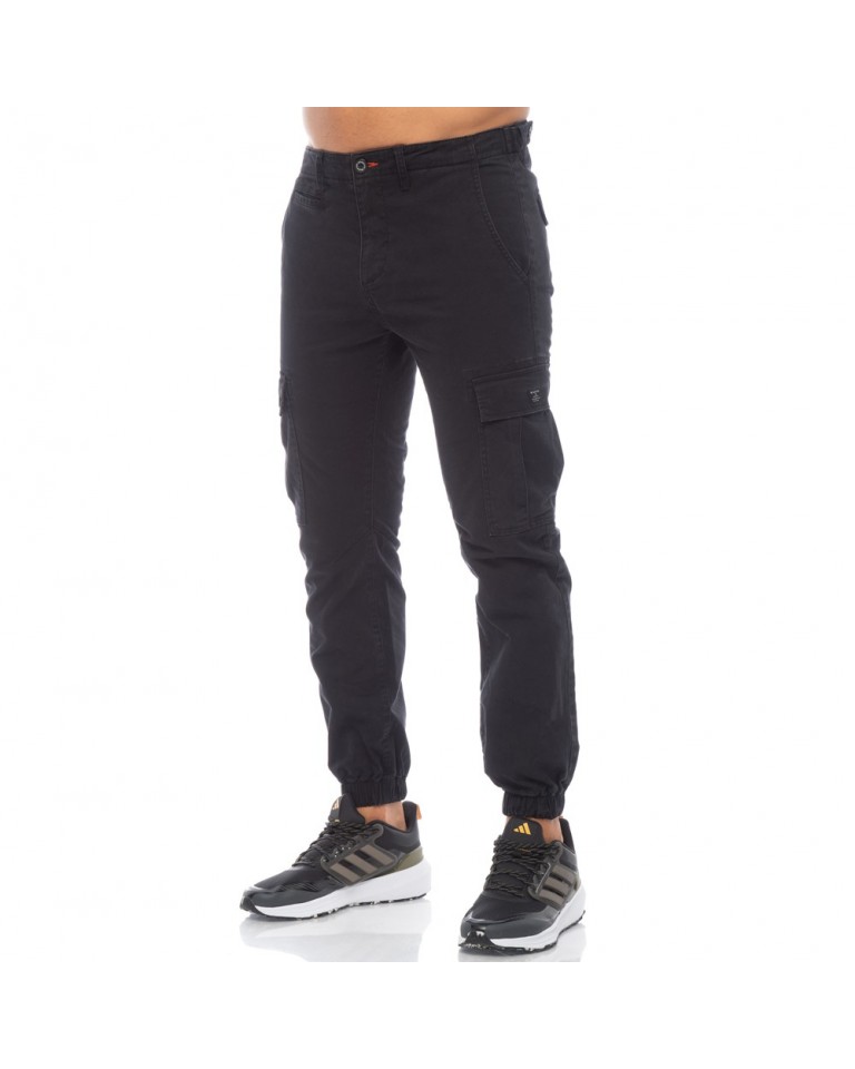 Ανδρικό Παντελόνι Φόρμας Be Nation Cargo Pants Elastic Hem Black 01 02302308