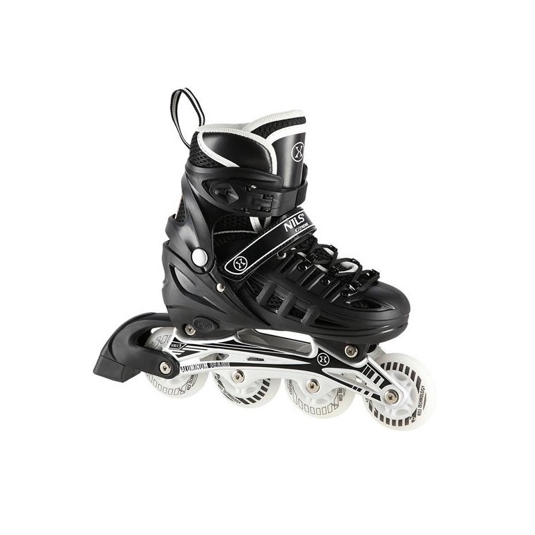 Αυξομειούμενα Roller NH 10905 ΣΕΤ 4 ΣΕ 1 INLINE SKATES NILS EXTREME Μαυρο LED-Large (39-42)