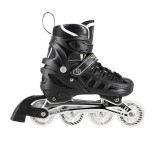 Αυξομειούμενα Roller NH 10905 ΣΕΤ 4 ΣΕ 1 INLINE SKATES NILS EXTREME Μαυρο LED-Medium (35-38)