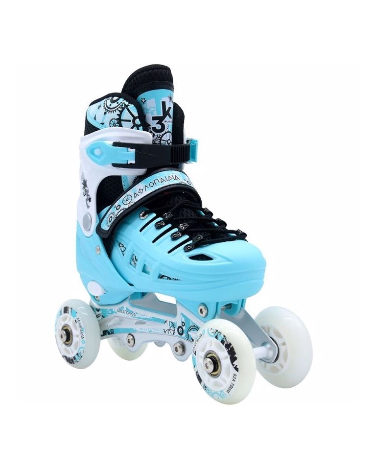 Αυξομειούμενα Πατίνια/Roller Skates/Παγοπέδιλα 3 σε 1 - Μέντα 002.10305/RIS/MN (Size 39-42)