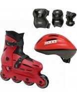 Inline Rollers Orlando 4.0 με Προστατευτικά και Κράνος από την ROCES red