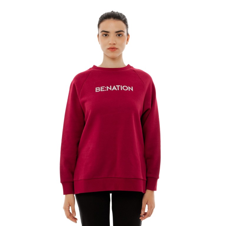 Γυναικείο Φούτερ Be:Nation Reflective Crew Neck 06102301 (Bordeaux)