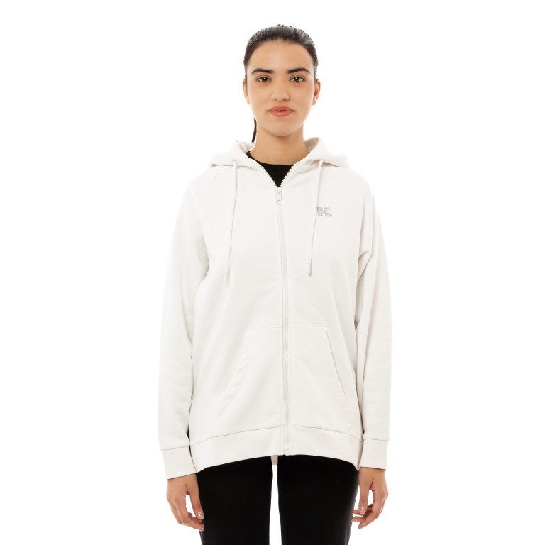 Γυναικεία Ζακέτα με Κουκούλα Be:Nation Reflective Full Zip Hood 07102304 (White)