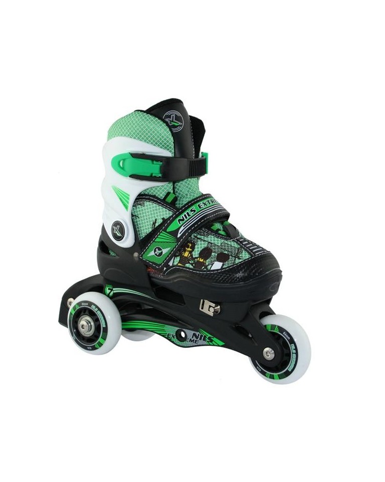 Αυξομειούμενα Roller NJ9128 2 ΣΕ 1 Πράσινο IN-LINE SKATES/HOCKEY ICE SKATES