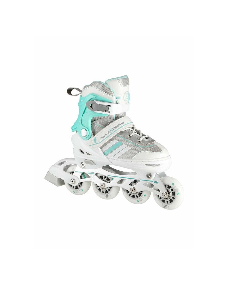 Αυξομειούμενα Πατίνια Rollers Nils Extreme NH18191 2 in 1 Inline (White/Blue)