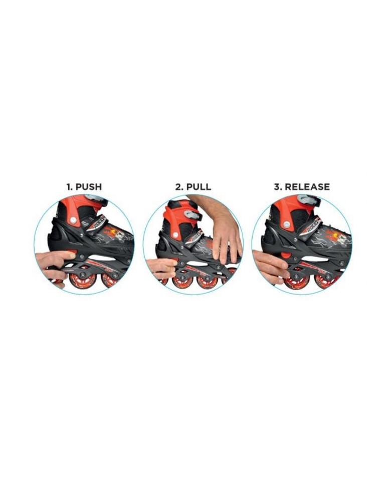 Αυξομειούμενα Inline Skates Roces Jokey 3.0 Girl Μαύρο/Ρόζ 18.400846/BP (Size 38-41)