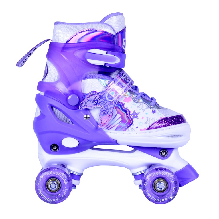 Αυξομειούμενα Roller Skates Αθλοπαιδιά, Λιλά 002.10322/LP (Size 27-30)